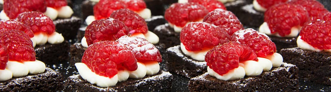 Funeral Catering Caterer Canape Dessert Brownie